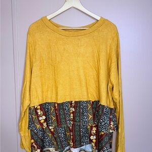 NW/OT Yellow Multicolor Women's Top